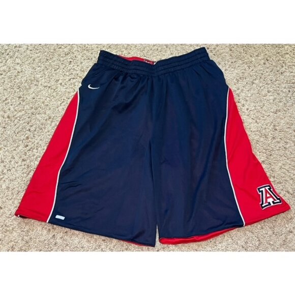 Arizona Wildcats Nike Dri Fit Navy Red Athletic Reversible Shorts Size Large L - Picture 1 of 8